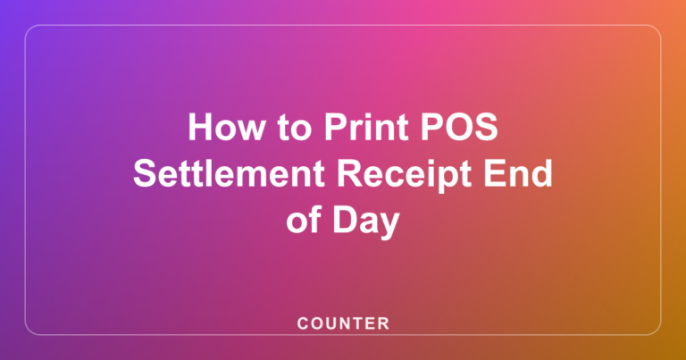 how to print pos settlement receipt end of day cover mq59xdxg