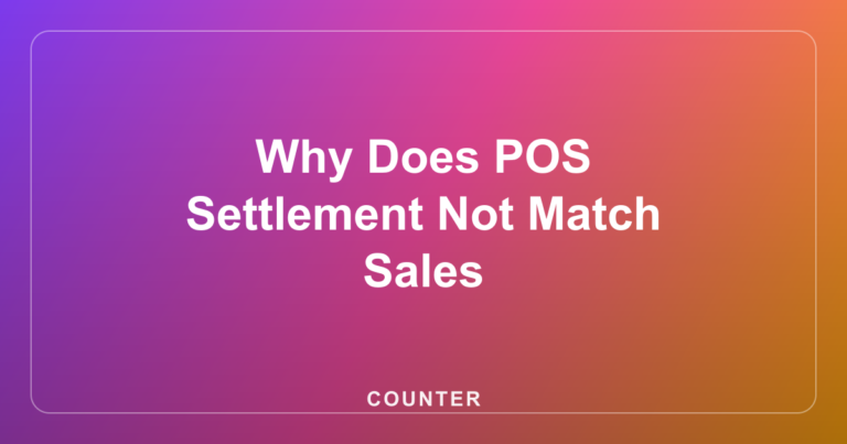 why does pos settlement not match sales cover mq59zovf
